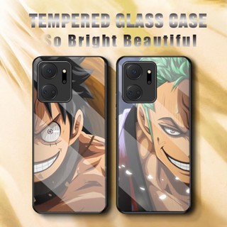 เคสโทรศัพท์ HONOR X7a  ฝาครอบกันกระแทกกระจกแข็ง One Piece อะนิเมะการ์ตูน 206