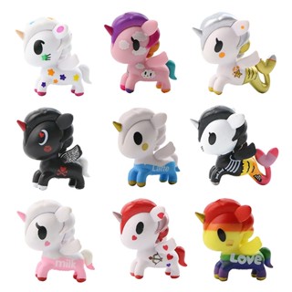 ฟิกเกอร์ยูนิคอร์น ม้า Tokidoki ของเล่นสําหรับเด็ก 9 ชิ้น