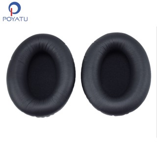 Poyatu ANC7 แผ่นครอบหูฟัง หนัง PU สําหรับ Audio Technica ANC9 ANC27