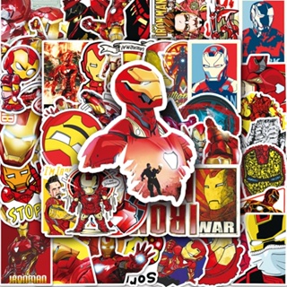 สติกเกอร์ ลาย Ironman Marvel กันน้ํา แบบสร้างสรรค์ สําหรับติดตกแต่งรถยนต์ 52 ชิ้น