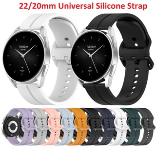 สายนาฬิกาข้อมือซิลิโคน 22 20 มม. สําหรับ Samsung Galaxy watch 5 4 3 Huawei watch GT3 GT2 42 มม. Garmin Venu Huami Amazfit GTR