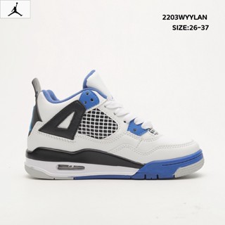 Nike Air Jordan 4 RetroAJ4 รองเท้าผ้าใบลําลอง สําหรับเด็กผู้ชาย ผู้หญิง เหมาะกับการเล่นบาสเก็ตบอล