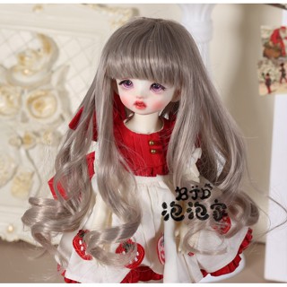 Pp BJD 1/3 1/4 1/6 วิกผมตุ๊กตา หน้าม้า ผ้าไหม อุณหภูมิสูง ฤดูใบไม้ผลิ ถุงน่องม้วน สไตล์โบราณ ทุกวัน