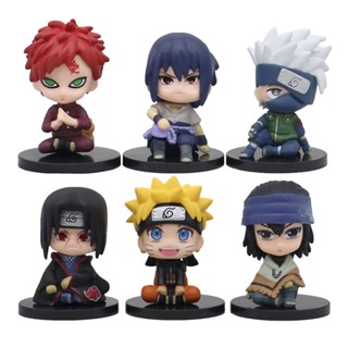 ตุ๊กตาการ์ตูนนารูโตะ Kakashi Naruto Sasuke น่ารัก ขนาด 6 ซม. สําหรับตกแต่งรถยนต์ 6 ชิ้น ต่อชุด