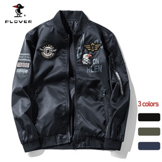 แจ็คเก็ต PLOVER พลัสขนาดชายแจ็คเก็ตสองด้านย้อนยุค US นักบินท…