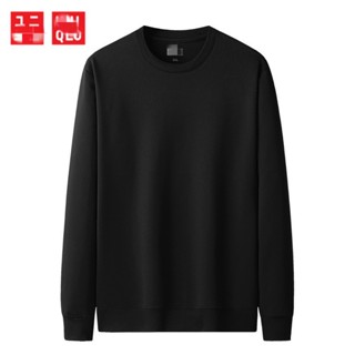 Uniqlo เสื้อกันหนาว คอกลม แขนยาว สไตล์สปอร์ต แฟชั่นฤดูใบไม้ร่วง สําหรับผู้ชาย และผู้หญิง