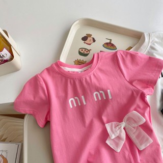 พร้อมส่ง ขายดี เสื้อยืดแขนสั้น ผ้าฝ้ายแท้ สไตล์เกาหลี ญี่ปุ่น แฟชั่นฤดูร้อน สําหรับเด็กผู้หญิง 2023