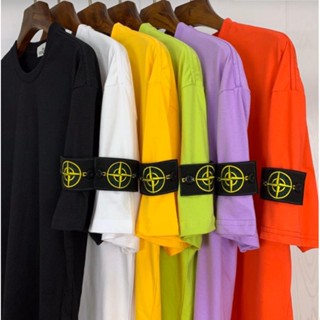 STONE ISLAND ขายดี พร้อมส่ง เสื้อยืดแขนสั้น ลายเข็มทิศ หิน เกาะเทียม ได้มาตรฐาน สําหรับผู้ชาย และผู้หญิง