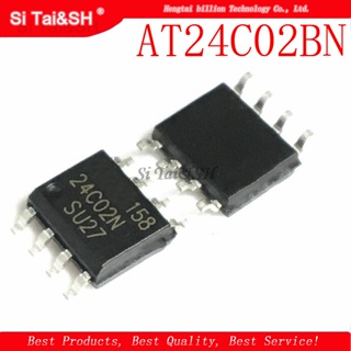 ไอซีหน่วยความจํา AT24C02BN-10SU-2.7 AT24C02 24C02N 24C02 24C02BN-SU27 EEPROM SOP8 2.7V 10 ชิ้น