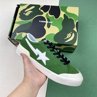 ของแท้ พิเศษ ช็อตจริง✨A Bathing ape Anyi ape BAPE รองเท้าผ้าใบลําลอง ข้อสั้น เหมาะกับการเล่นสเก็ตบอร์ด