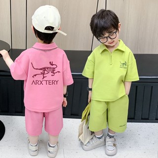 พร้อมส่ง เสื้อยืดแขนสั้นลําลอง พิมพ์ลาย สไตล์เกาหลี และญี่ปุ่น แฟชั่นฤดูร้อน สําหรับเด็กผู้ชาย