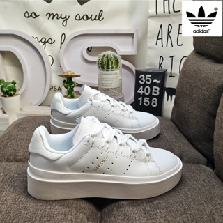 Original Adidas Originals Stan Smith Bonega 28 W Smith Clover รองเท้าผ้าใบลําลอง สีขาว เหมาะกับการเล่นกีฬา