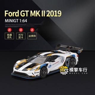 โมเดลรถยนต์จําลอง Minigt 1: 64 Ford Ford GT MK II 2019 US Version Limited ของเล่นสําหรับเด็ก