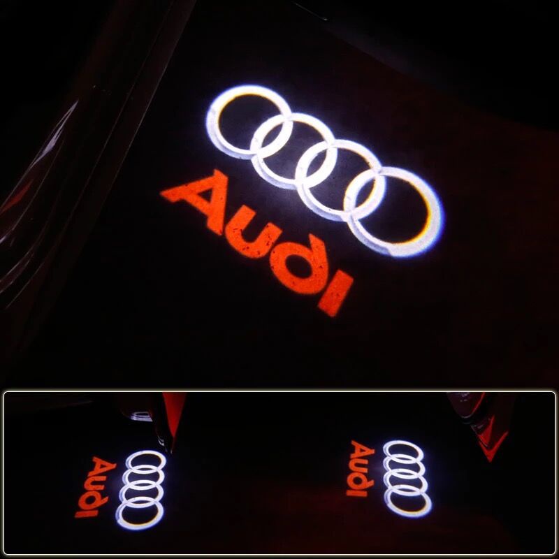 AUDI AUDI โคมไฟตั้งพื้นไฟ LED ประตูยินดีต้อนรับไฟ Q3 Q5 Q7 บรรยากาศ A1 A4 TT B9 B8