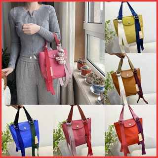 Longchamp กระเป๋าสะพายไหล่ กระเป๋าถือ ผ้าไนล่อน ขนาดเล็ก กันน้ํา 5 สี สําหรับสตรี