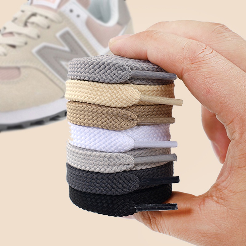 [Saclan] เชือกผูกรองเท้าผ้าใบ คุณภาพดี สีดํา สีเทา สีขาว สําหรับ New Balance NB574 996