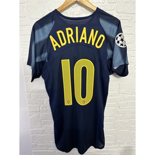 เสื้อกีฬาแขนสั้น ลายทีมชาติฟุตบอล Inter Milano ADRIANO VERON 04-05 ชุดเหย้า คุณภาพสูง สไตล์เรโทร