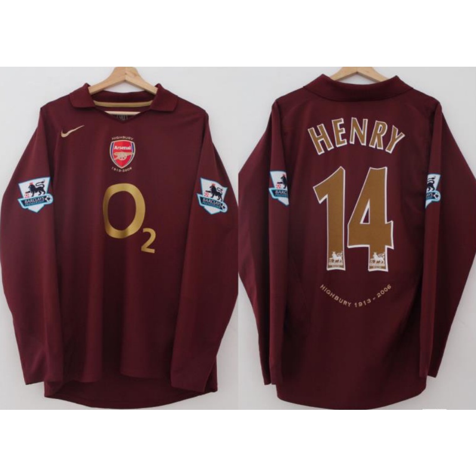 เสื้อยืดแขนยาว พิมพ์ลาย HENRY BERGKAMP 05-06 Arsenal แบบกําหนดเอง