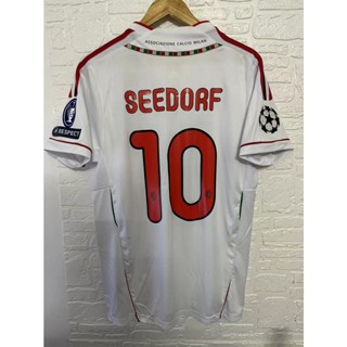 เสื้อกีฬาแขนสั้น ลายทีมชาติฟุตบอล INZAGHI 11-12 AC Milan IBRAHIMOVIC SEEDORF คุณภาพสูง สไตล์เรโทร