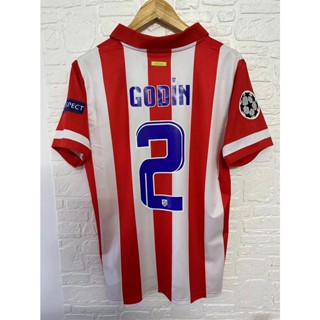 เสื้อกีฬาแขนสั้น ลายทีมชาติฟุตบอล Atlético Madrid DIEGO COSTA GODIN KOKE คุณภาพสูง สไตล์เรโทร ไซซ์ 13-14