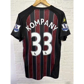 เสื้อกีฬาแขนสั้น ลายทีมฟุตบอล Manchester City ROBINHO KOMPANY คุณภาพสูง 08-09