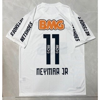 เสื้อยืด ลายทีมชาติฟุตบอล NEYMAR JR 11-12 Santos คุณภาพสูง สไตล์เรโทร สําหรับบ้าน