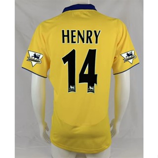 เสื้อกีฬาแขนสั้น ลายทีมชาติฟุตบอล Arsenal BERGKAMP HENRY 03-05 ชุดเหย้า คุณภาพดี