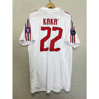 เสื้อกีฬาแขนสั้น ลายทีมชาติฟุตบอล AC Milan RONALDO KAKA PATO 07-08 ชุดเหย้า คุณภาพสูง สไตล์เรโทร