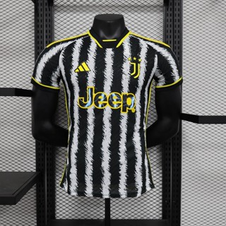 เสื้อกีฬาแขนสั้น ลายทีมชาติฟุตบอล Juventus 23 24 ชุดเหย้า สําหรับผู้ใหญ่