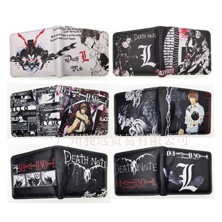 กระเป๋าสตางค์ ใบสั้น แบบพับได้ ลายอนิเมะ Death Notes Night God Tsukiya Sea Sand Teenager สําหรับผู้ชาย