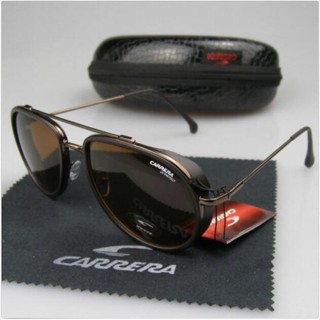 ใหม่ Carrera แว่นกันแดดแฟชั่น เนื้อแมตต์ สีดํา สไตล์เรโทร สําหรับผู้ชาย