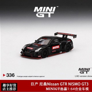 โมเดลรถยนต์จําลอง Minigt 1: 64 Nissan 2018 Nissan Nissan GTR NISMO GT3 ของเล่นสําหรับเด็ก