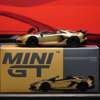 โมเดลรถยนต์ Minigt 1: 64 Lamborghini Lamborghini Aventador SVJ ของเล่นสําหรับเด็ก