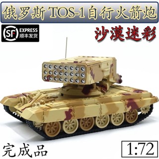 โมเดลตัวปล่อยจรวด 1: 72 Russia TOS-1 แบบแยกสี ไม่มีกาว