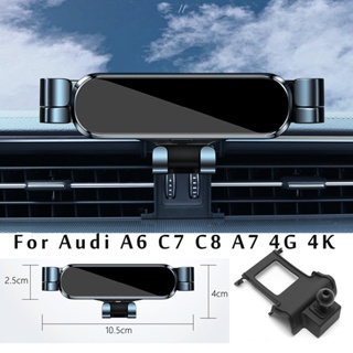 ที่วางโทรศัพท์มือถือ GPS หมุนได้ อุปกรณ์เสริม สําหรับรถยนต์ Audi A6 C7 C8 A7 Sportback 4G 4K