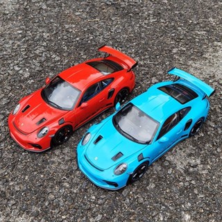 โมเดลรถยนต์ Willie GTA 1: 18 Porsche 911 GT3 RS Porsche 992 911 โลหะผสม ของเล่นสําหรับเด็ก