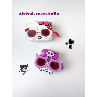 เคสหูฟังบลูทูธไร้สาย ลายคิตตี้คุโรมิ สําหรับ airpods 2 ipod 3