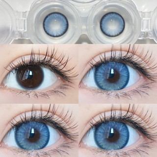 Kssseye คอนแทคเลนส์ สีฟ้า ม่วง ขนาดใหญ่ 14.5 มม. สองเลนส์ต่อปี ระยะมอง 00-8.00