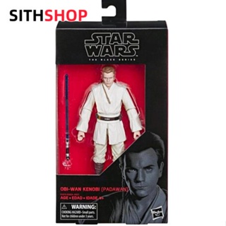 Hasbro ฟิกเกอร์ Star Wars Obiwan Young Version Ghost Threat Black Series ขนาด 20 ซม.