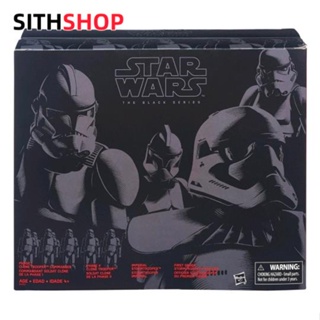 Hasbro ชุดฟิกเกอร์ Star Wars Clone Soldier 4 คน 20 ซม. สีดํา