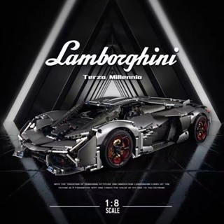 บล็อกตัวต่อเลโก้รถแข่ง Lamborghini Three Millennium K Box 10246B ของเล่นสําหรับเด็ก