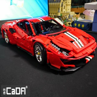 Kata cada โมเดลตัวต่อเลโก้ Lafa 488 Supercar Mechanical Car ของเล่นสําหรับเด็ก