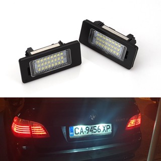 หลอดไฟ LED ติดป้ายทะเบียนรถยนต์ 12V แบบเปลี่ยน สําหรับ BMW E39 M5 E70 E71 X5 X6 E60 M5 E90 E92 2 ชิ้น