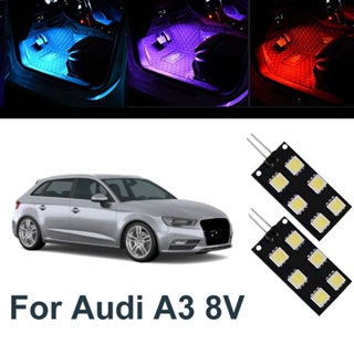 ไฟ Led 12V 5050-SMD 8VS A3 8V 8V1 Cabriolet 8V7 Sedan 8VS 8VA สําหรับติดตกแต่งภายในรถยนต์ 2 ชิ้น