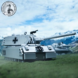 บล็อคตัวต่อ รูปรถถังเยอรมัน MOC World War II แบบสร้างสรรค์ ของเล่นสําหรับเด็ก