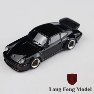 โมเดลรถยนต์จําลอง Lf 1/64 Porsche 930 Blackbird ล้อสีทอง สีดํา