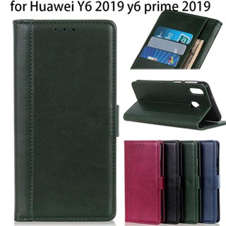 เคสโทรศัพท์มือถือหนัง ฝาพับ กันกระแทก หรูหรา สําหรับ Huawei Y6 2019 NP Y6 Prime 2019