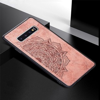 สําหรับ Samsung galaxy Note 8 9 A30 A40 A50 A70 ผ้าพิมพ์ Mandala + PC + TPU เคสกันชน