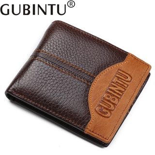 Gubintu พร้อมส่ง กระเป๋าสตางค์ หนังวัวแท้ ใส่เหรียญได้ สําหรับผู้ชาย