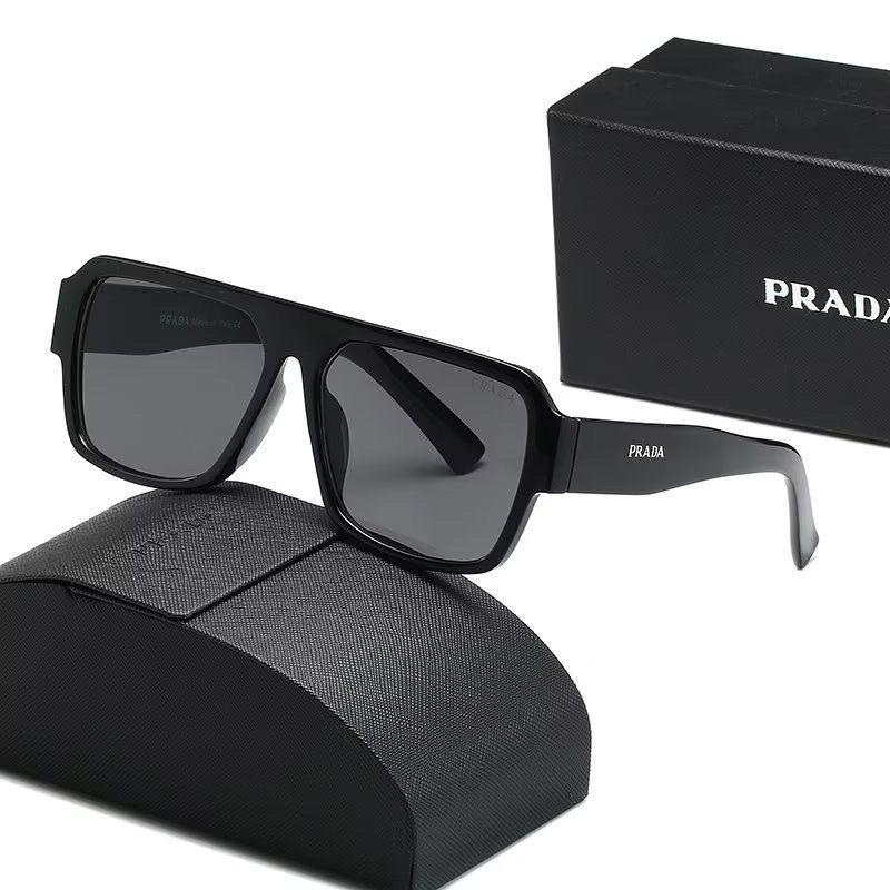 Prada แว่นกันแดดแฟชั่นผู้ชายและผู้หญิงใหม่การค้าต่างประเทศ AliExpress แว่นกันแดดที่ขายดีที่สุดขายส่ง